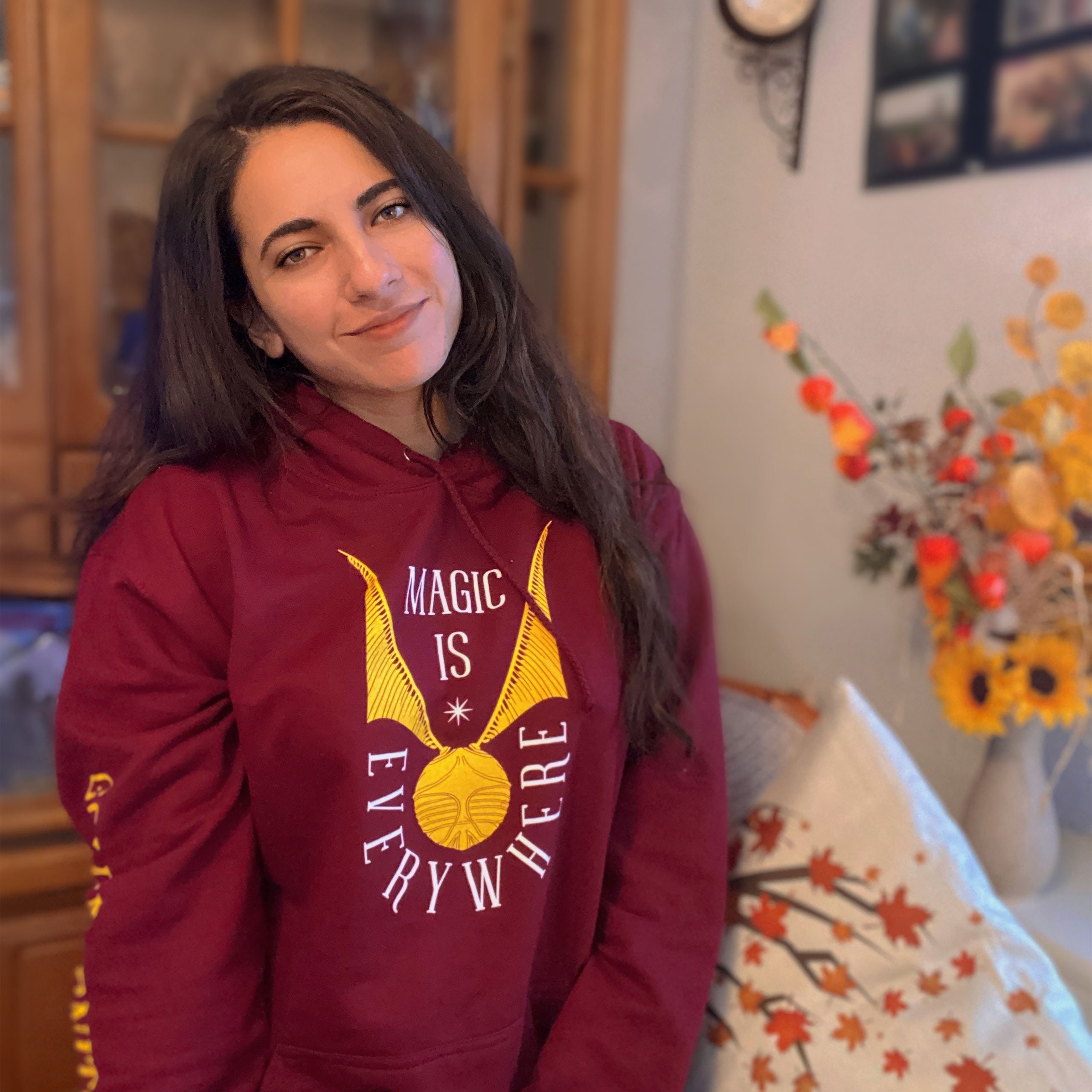 Image produit Harry Potter - Sweat à capuche Vif d'or rouge