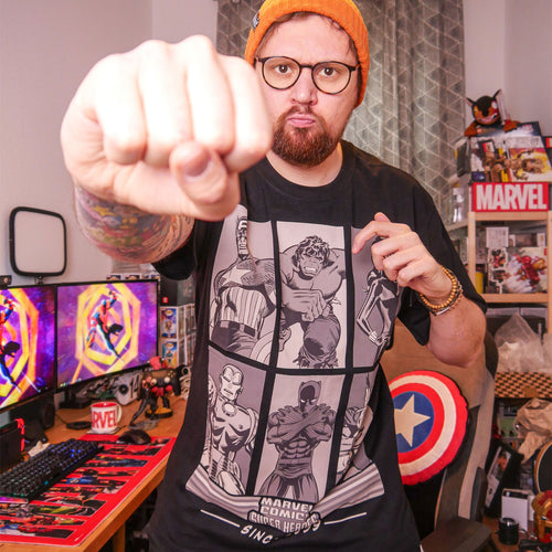 Image produit Marvel Comics - Super Héros Depuis 1939 T-Shirt Oversize Noir