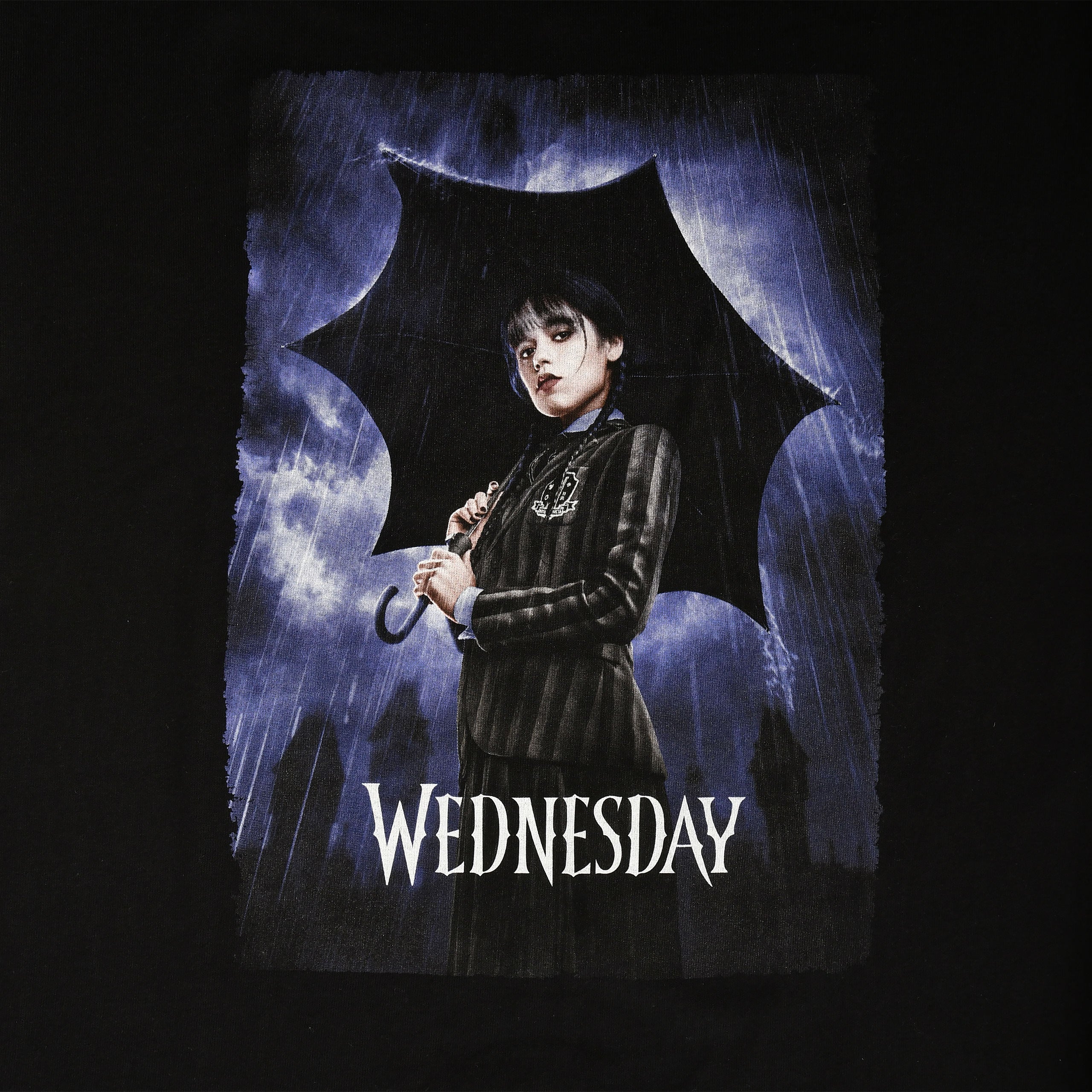 Image produit Mercredi - T-shirt oversize avec poster teaser noir