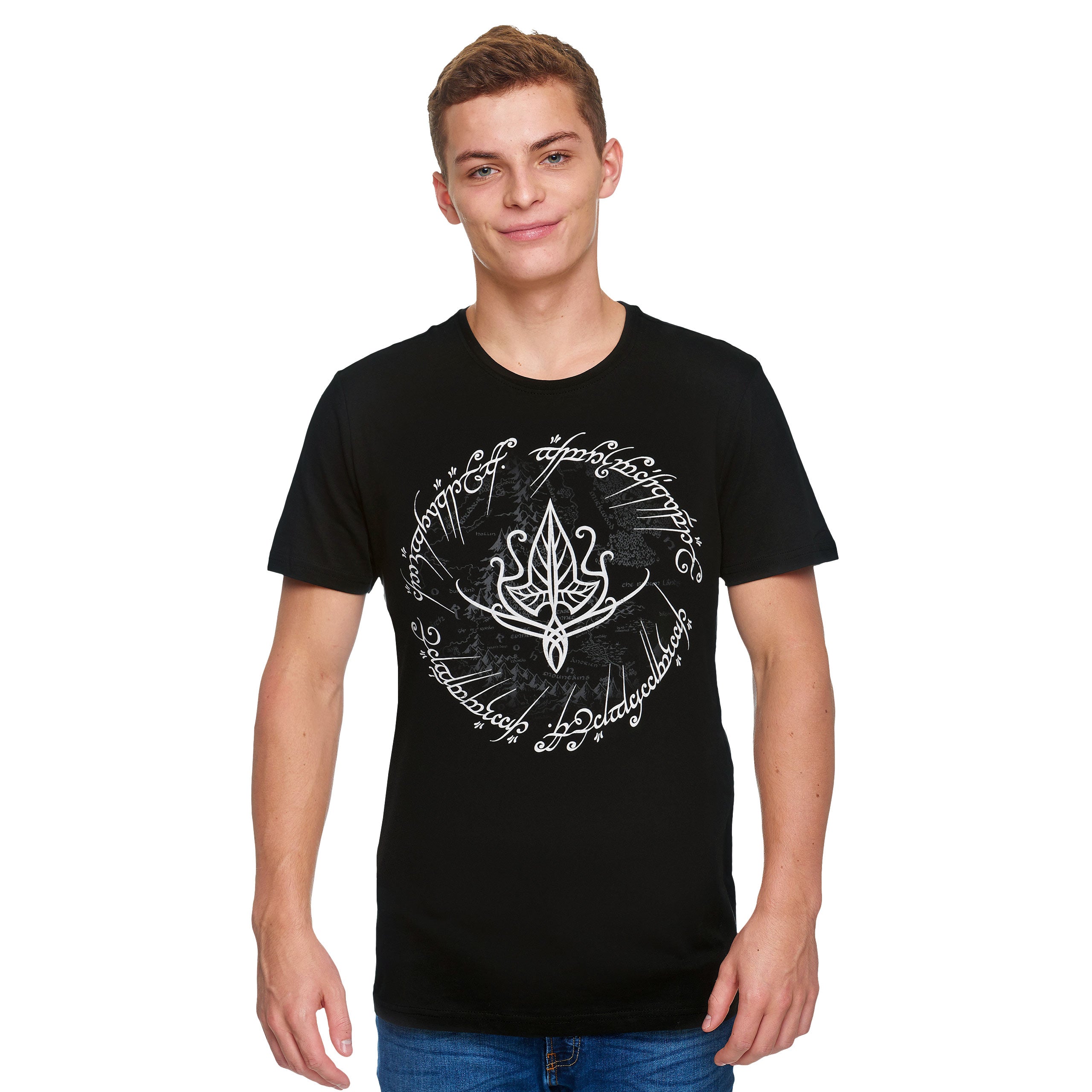 Image produit Le Seigneur des Anneaux - T-shirt Feuille Elfique noir