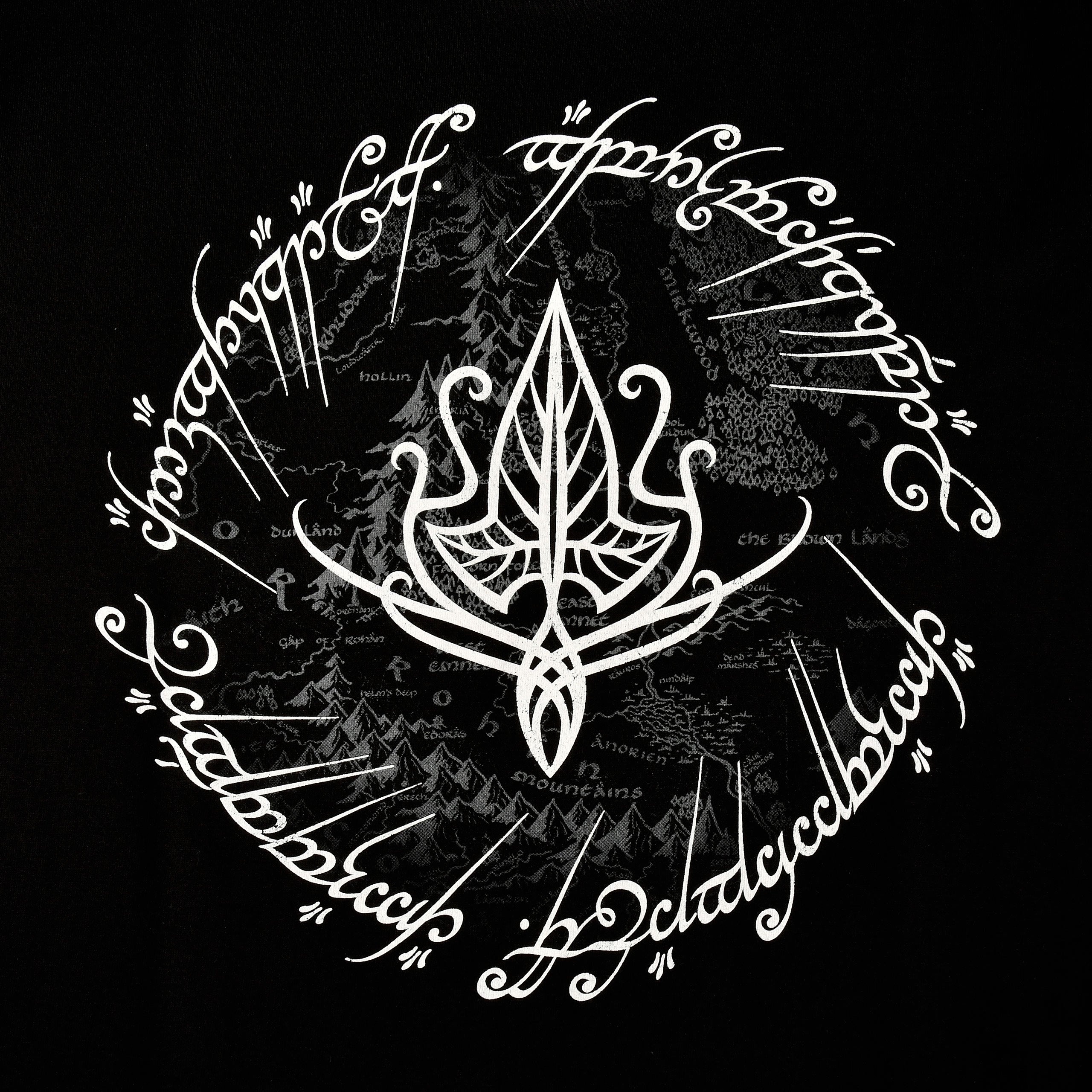 Image produit Le Seigneur des Anneaux - T-shirt Feuille Elfique noir