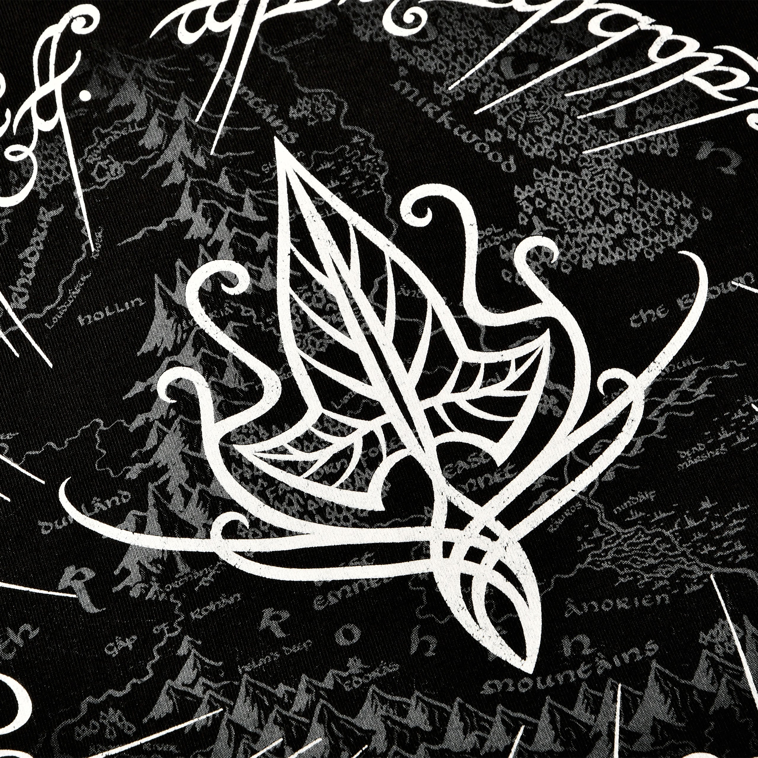 Image produit Le Seigneur des Anneaux - T-shirt Feuille Elfique noir
