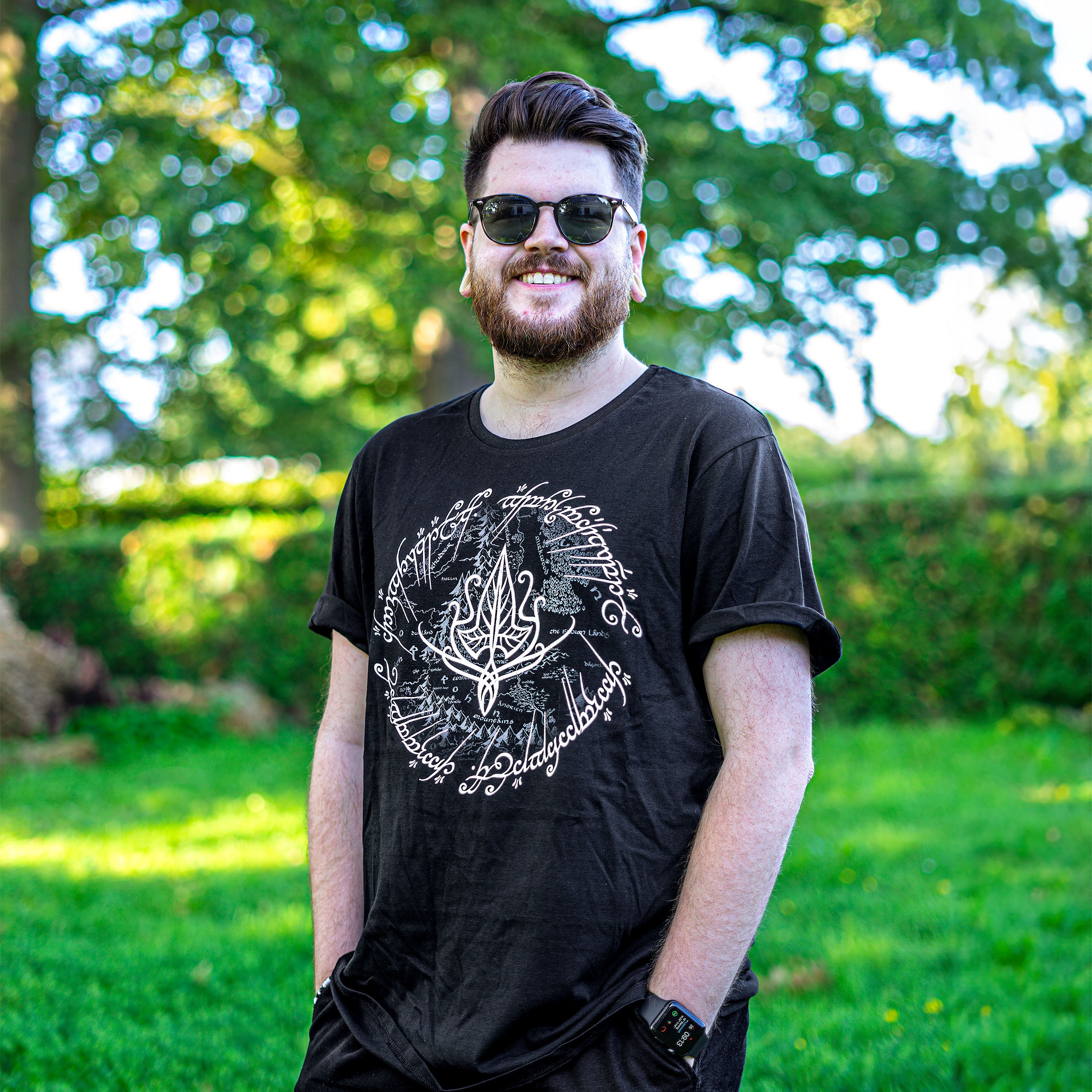Image produit Le Seigneur des Anneaux - T-shirt Feuille Elfique noir