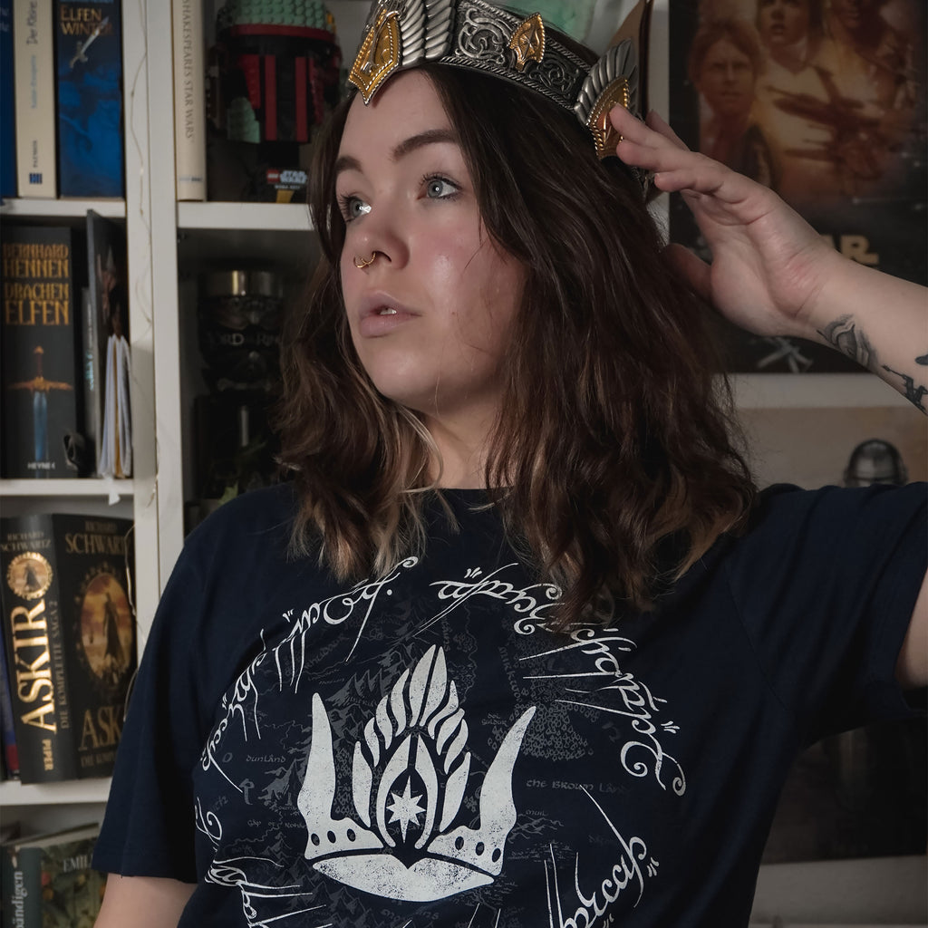 Image produit Le Seigneur des Anneaux - T-shirt bleu Couronne de Gondor