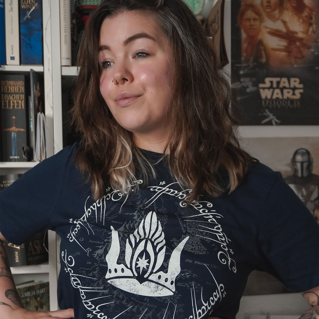 Image produit Le Seigneur des Anneaux - T-shirt bleu Couronne de Gondor