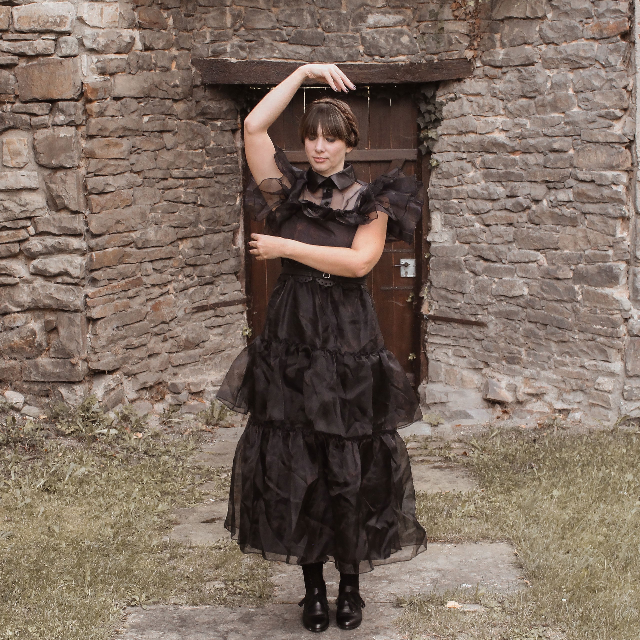 Image produit Mercredi - Robe de costume Rave'N Dance pour femmes noire
