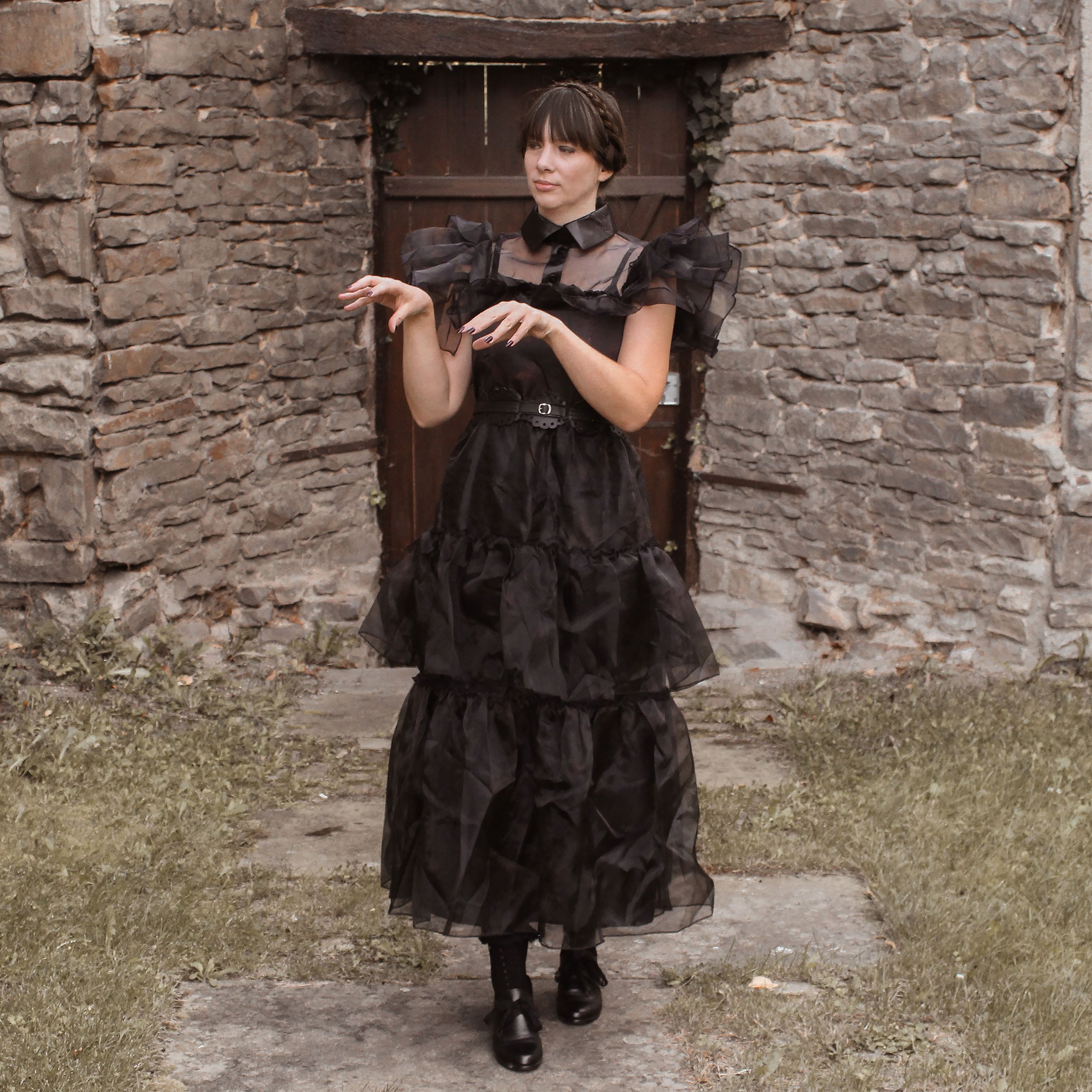 Image produit Mercredi - Robe de costume Rave'N Dance pour femmes noire