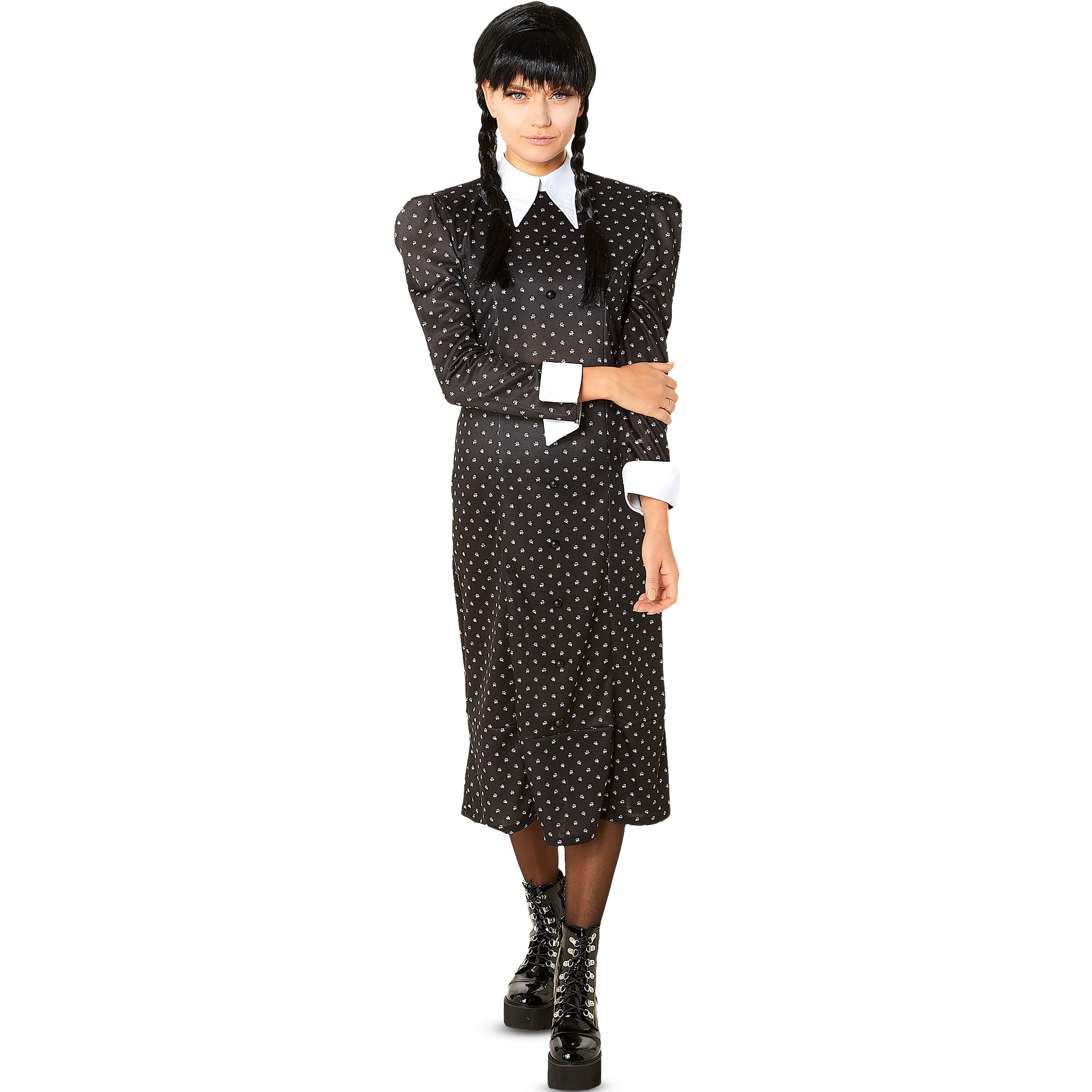 Image produit Robe de costume Wednesday Addams pour femmes noires