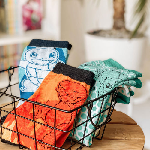 Image produit Pokemon - Lot de 3 paires de chaussettes Salamèche, Carapuce, Bulbizarre