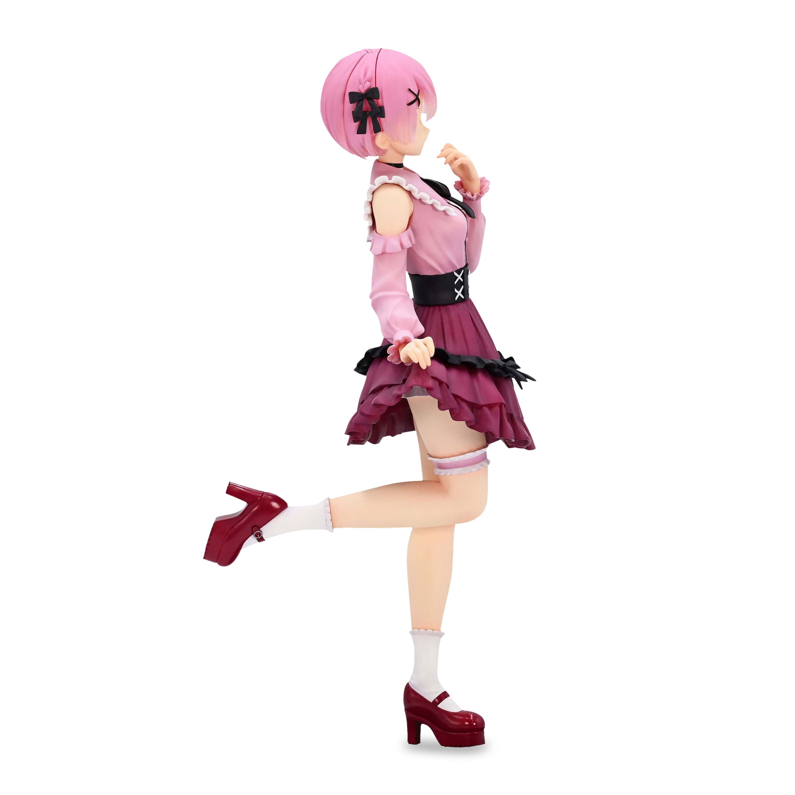 Image produit Re:Zero - Figure de Ram en tenue girly rose