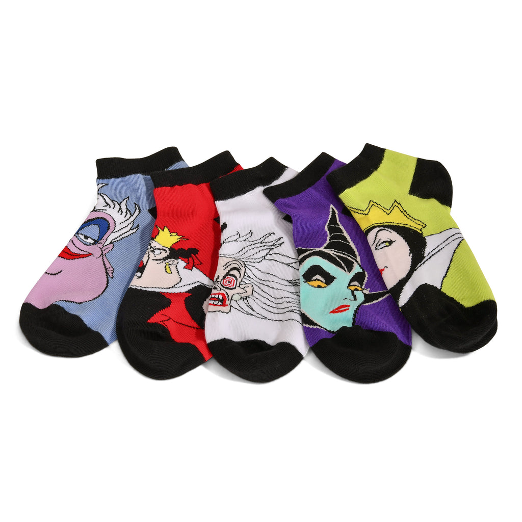 Image produit Disney - Villains Bad Girls Chaussettes de Sneaker Ensemble de 5