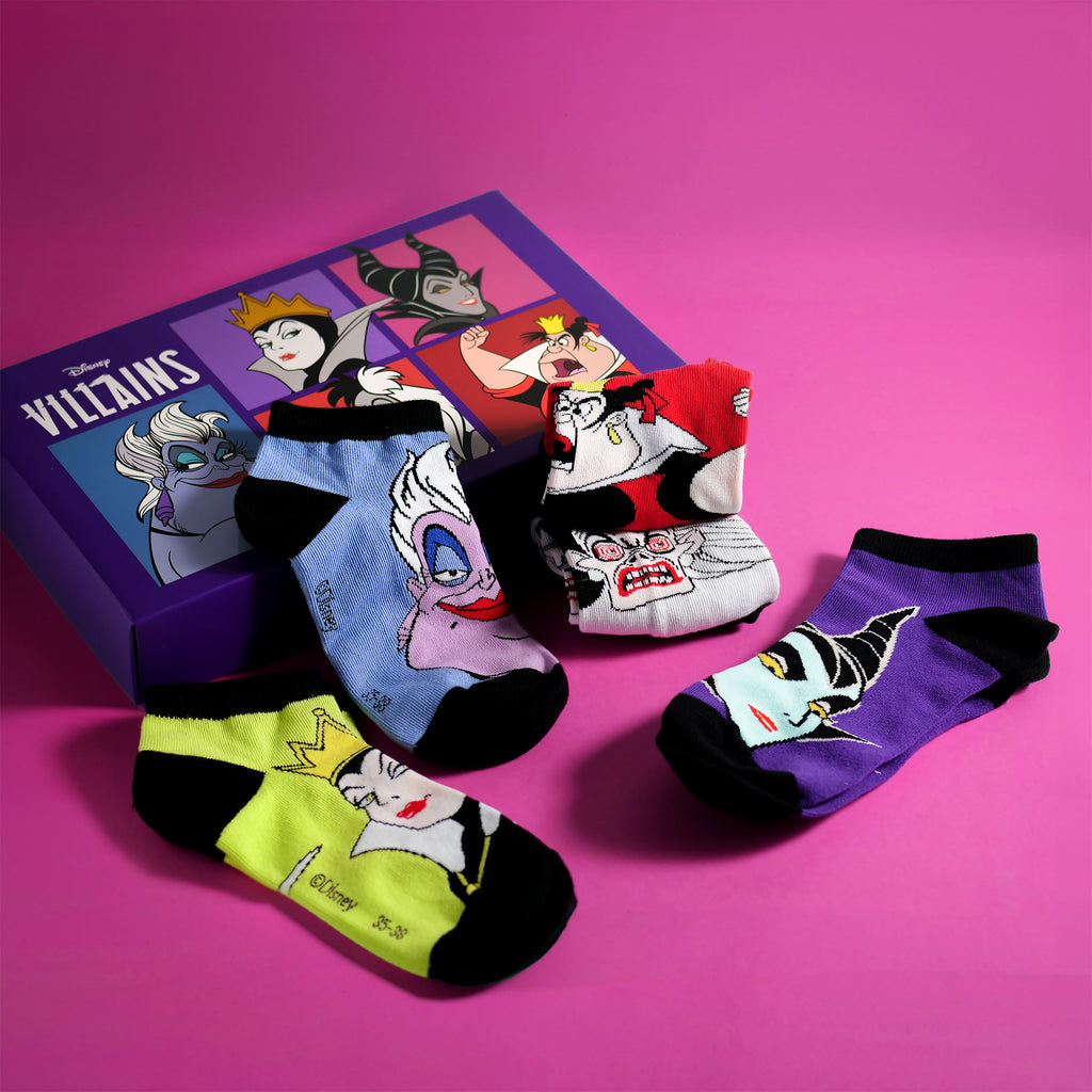 Image produit Disney - Villains Bad Girls Chaussettes de Sneaker Ensemble de 5