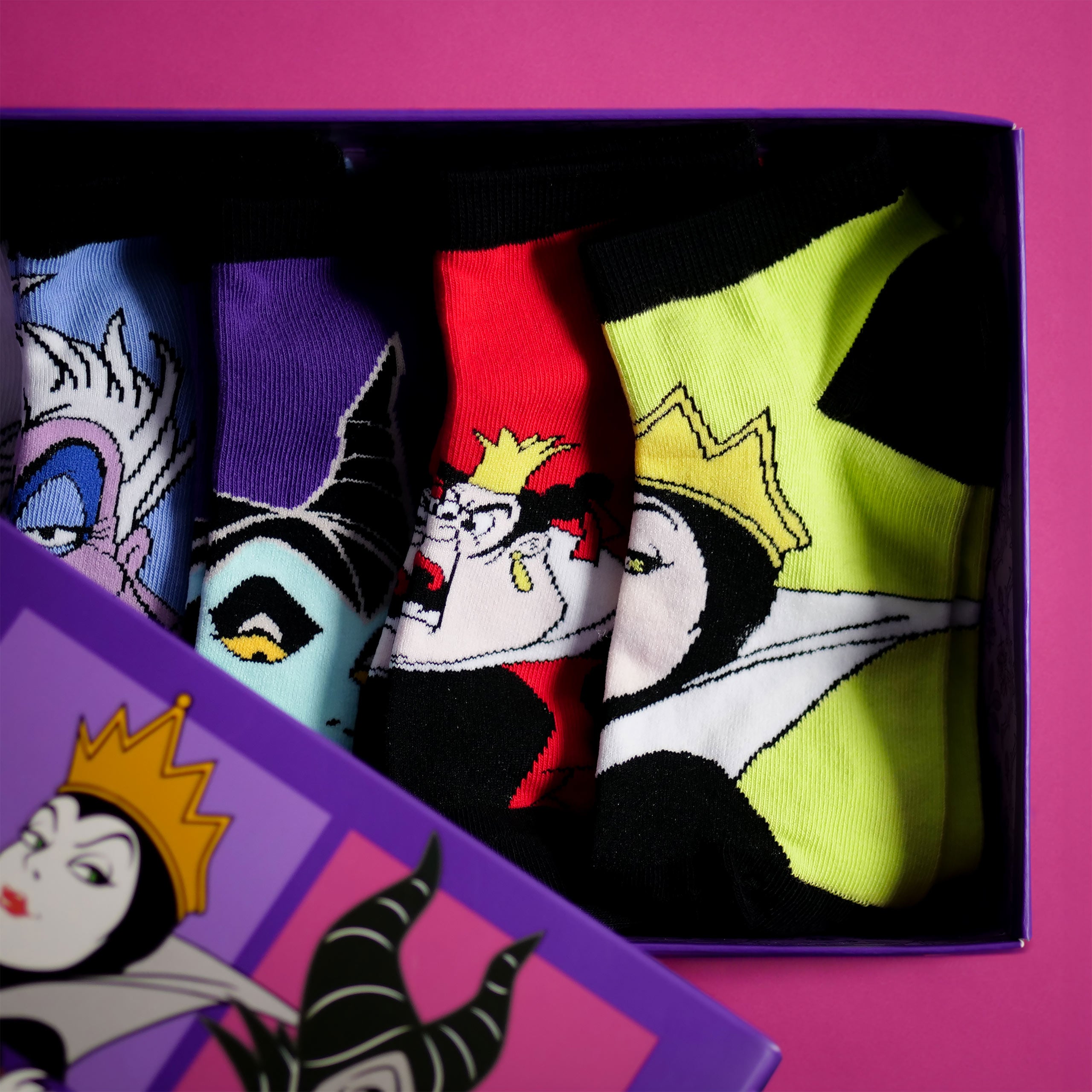 Image produit Disney - Villains Bad Girls Chaussettes de Sneaker Ensemble de 5