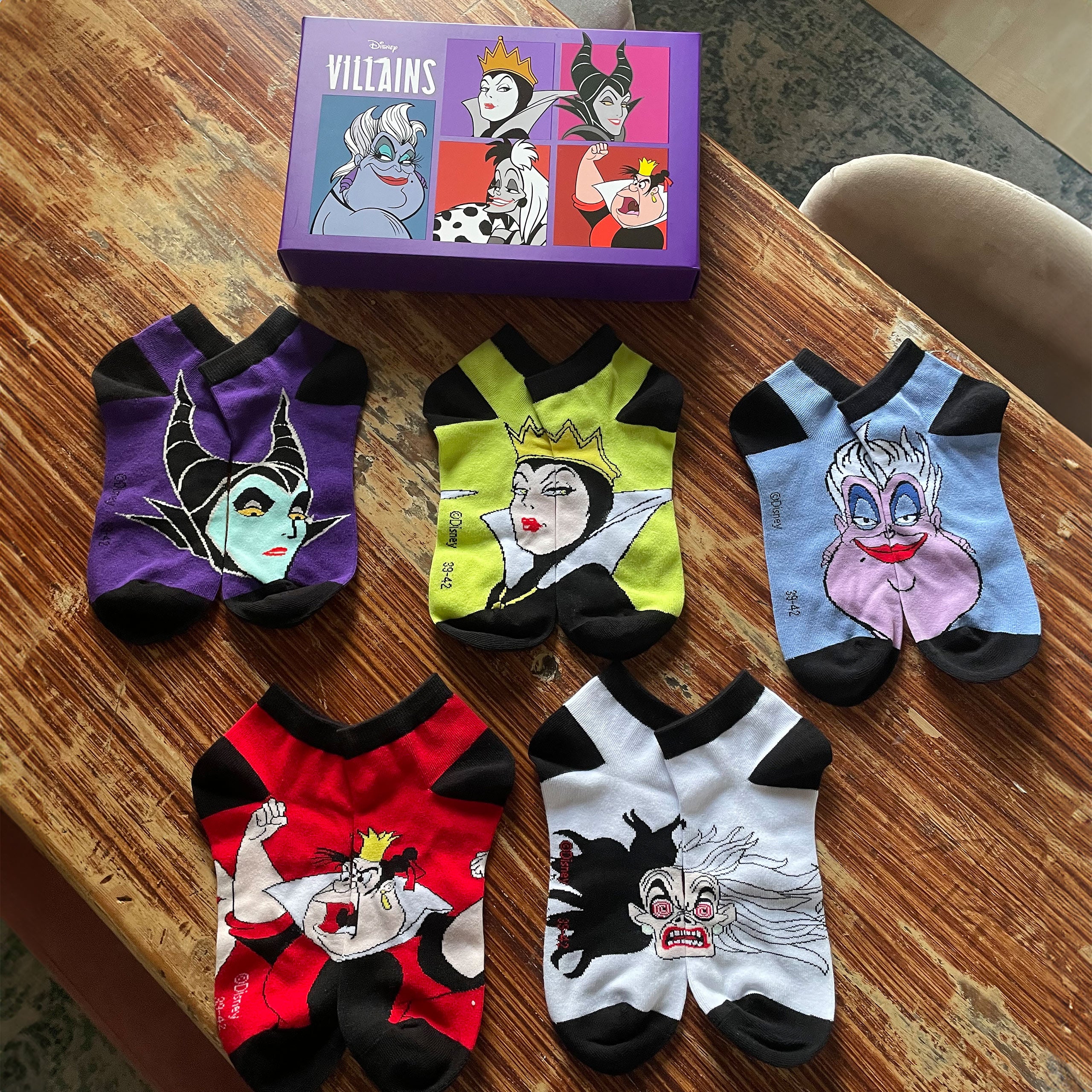Image produit Disney - Villains Bad Girls Chaussettes de Sneaker Ensemble de 5