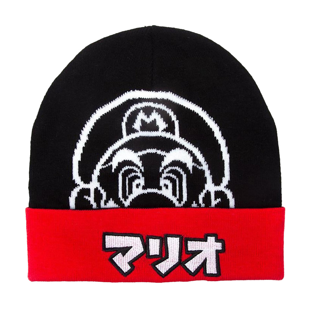 Image produit Super Mario - Bonnet japonais noir-rouge