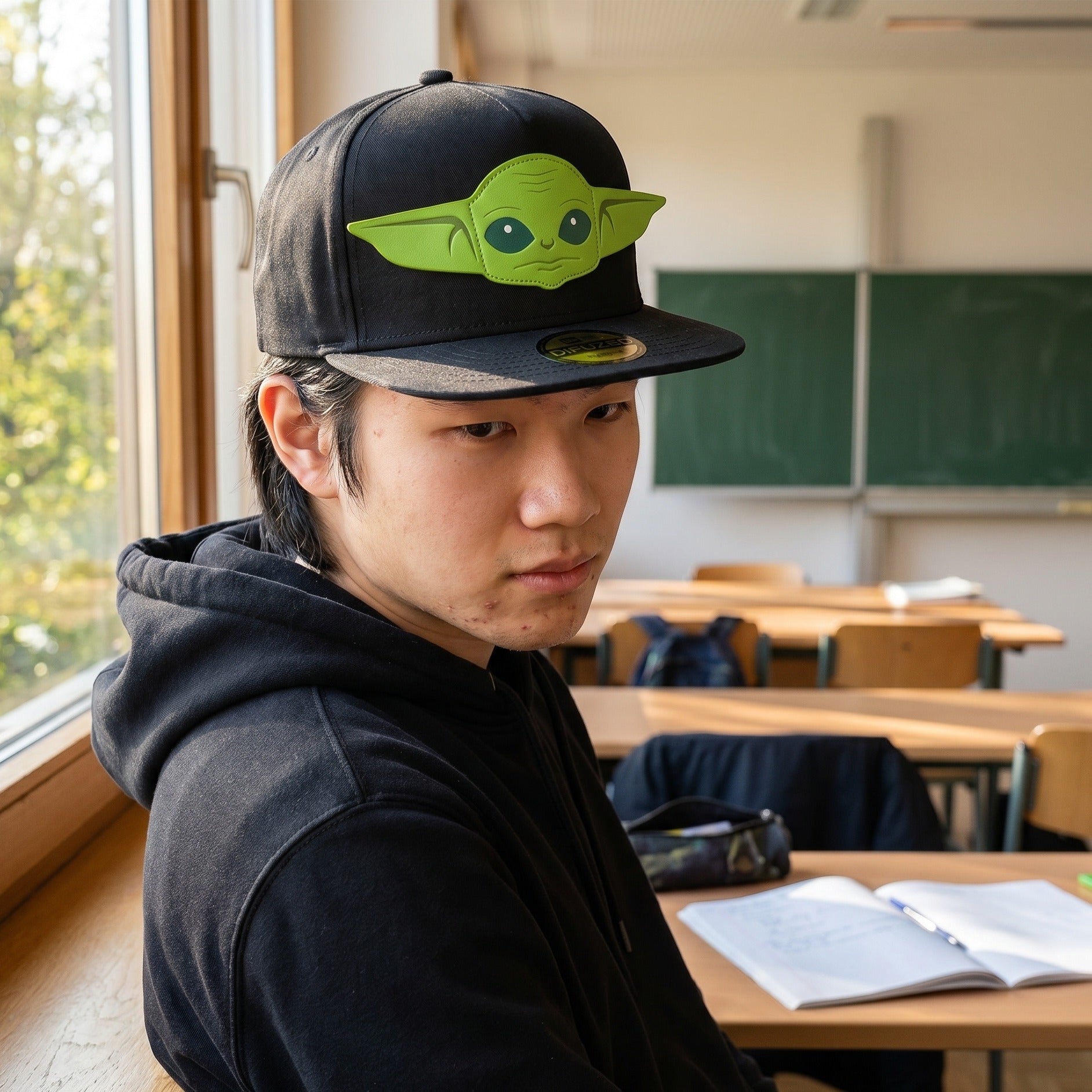 Image produit Casquette Snapback Grogu noir - Star Wars The Mandalorian