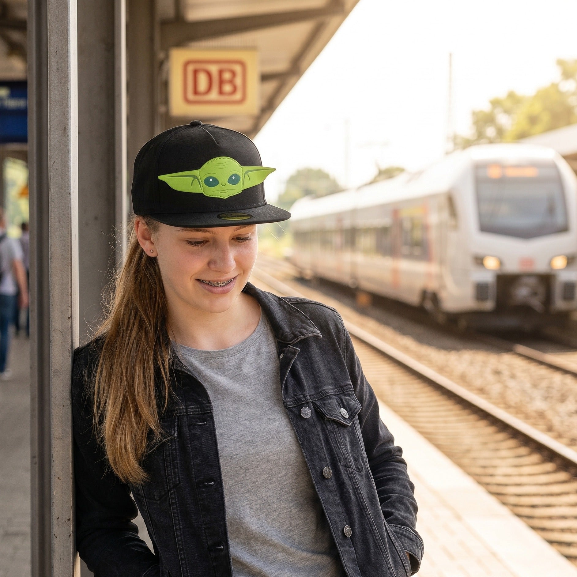 Image produit Casquette Snapback Grogu noir - Star Wars The Mandalorian