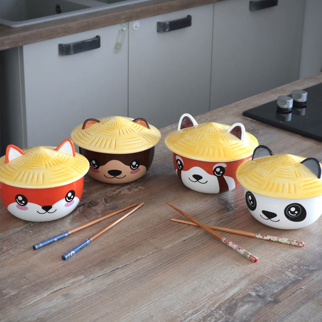 Image produit Bol Kawaii Loutre avec couvercle pour fans d'Anime