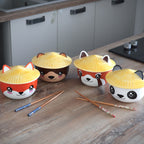 Image produit Bol Kawaii Loutre avec couvercle pour fans d'Anime