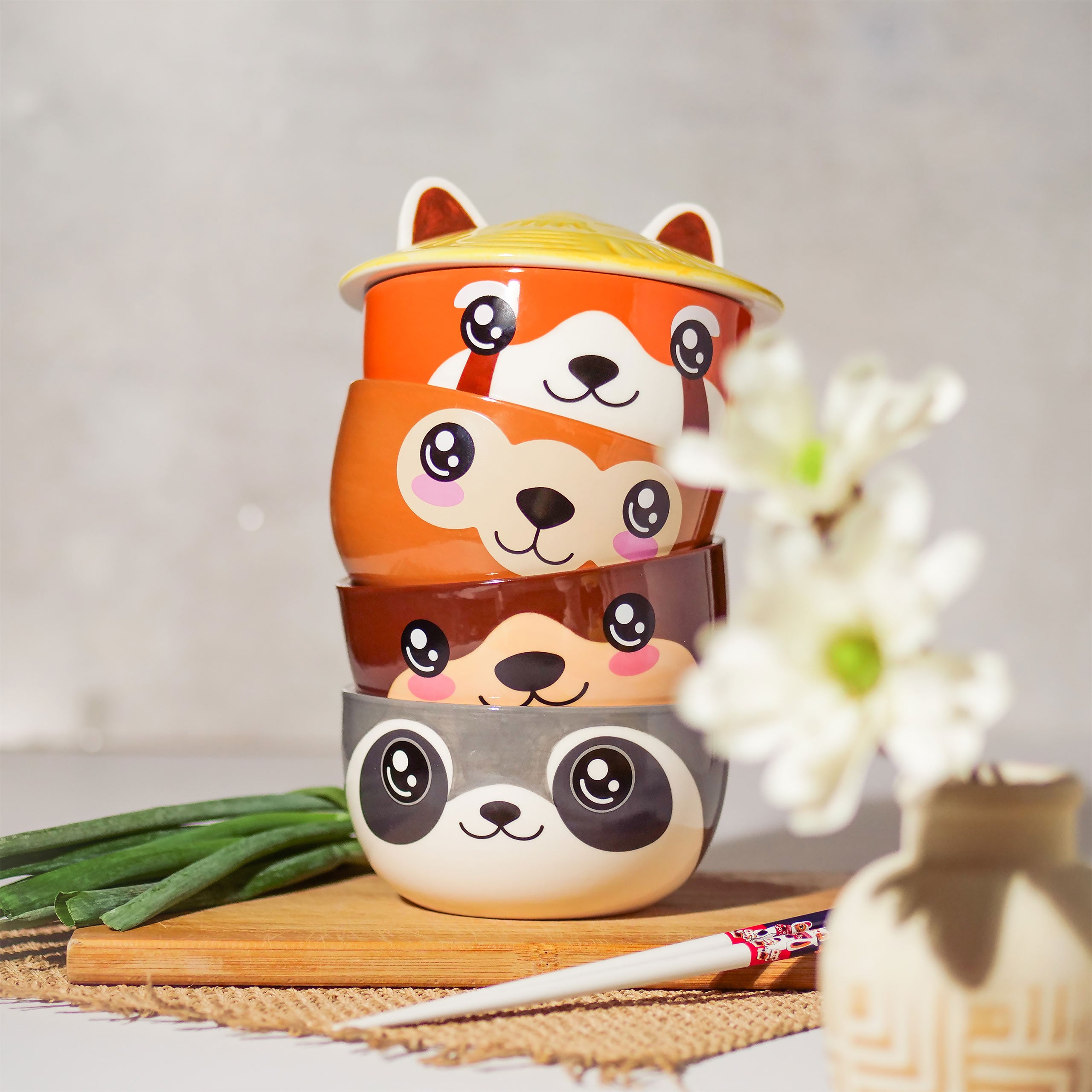 Image produit Bol Kawaii Loutre avec couvercle pour fans d'Anime