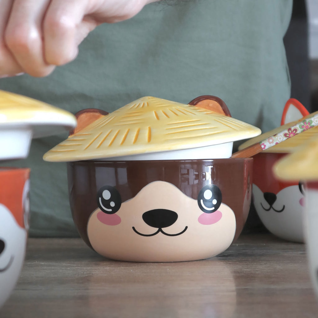 Image produit Bol Kawaii Loutre avec couvercle pour fans d'Anime