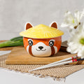 Image produit Bol Kawaii Panda Rouge avec Couvercle pour les Fans d'Anime