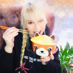 Image produit Bol Kawaii Panda Rouge avec Couvercle pour les Fans d'Anime