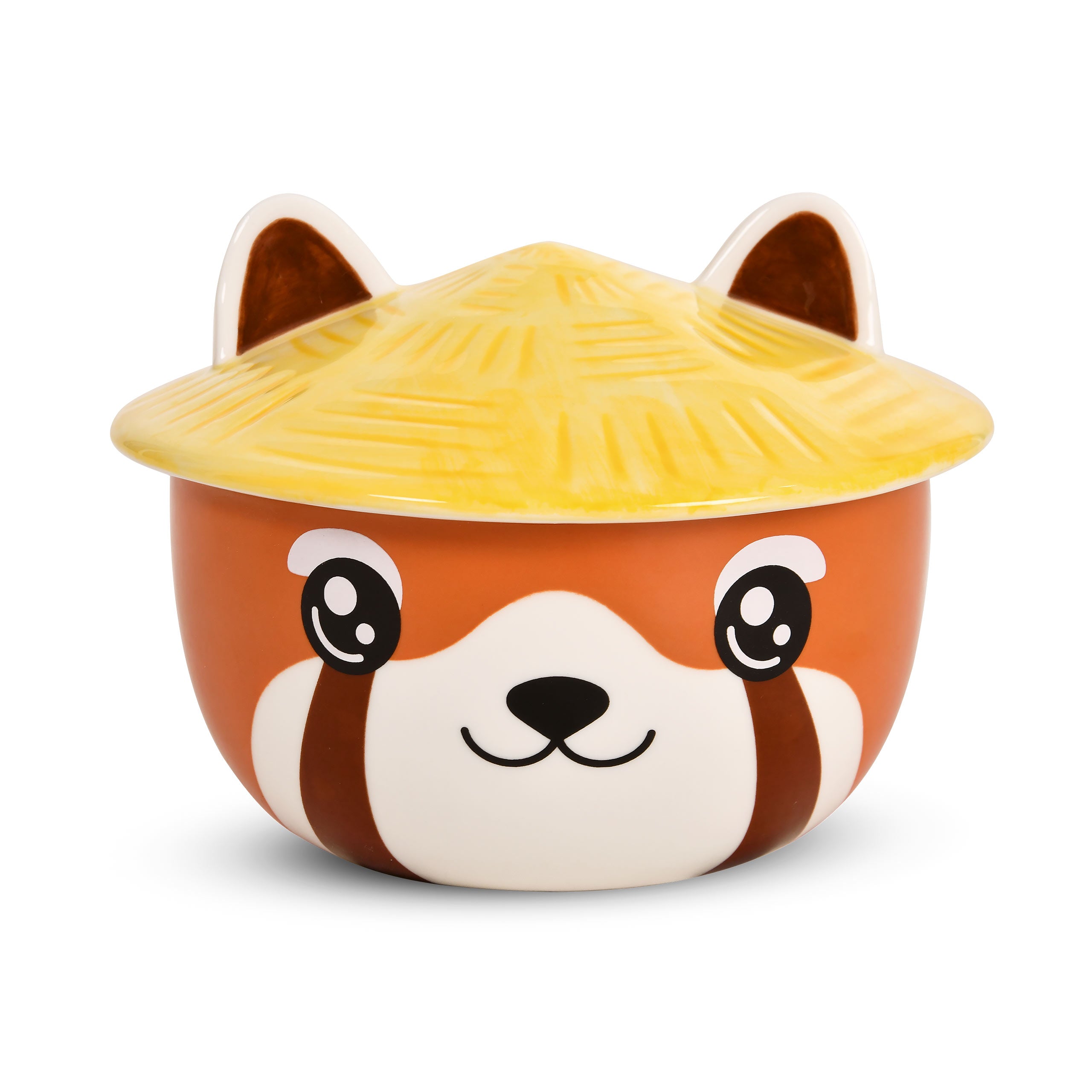 Image produit Bol Kawaii Panda Rouge avec Couvercle pour les Fans d'Anime