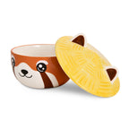 Image produit Bol Kawaii Panda Rouge avec Couvercle pour les Fans d'Anime