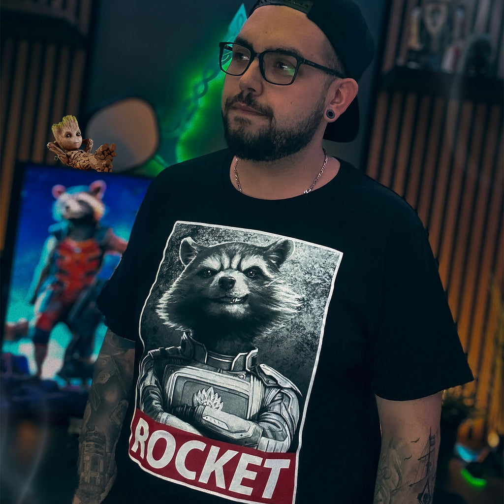 Image produit T-shirt Rocket Raccoon noir - Marvel
