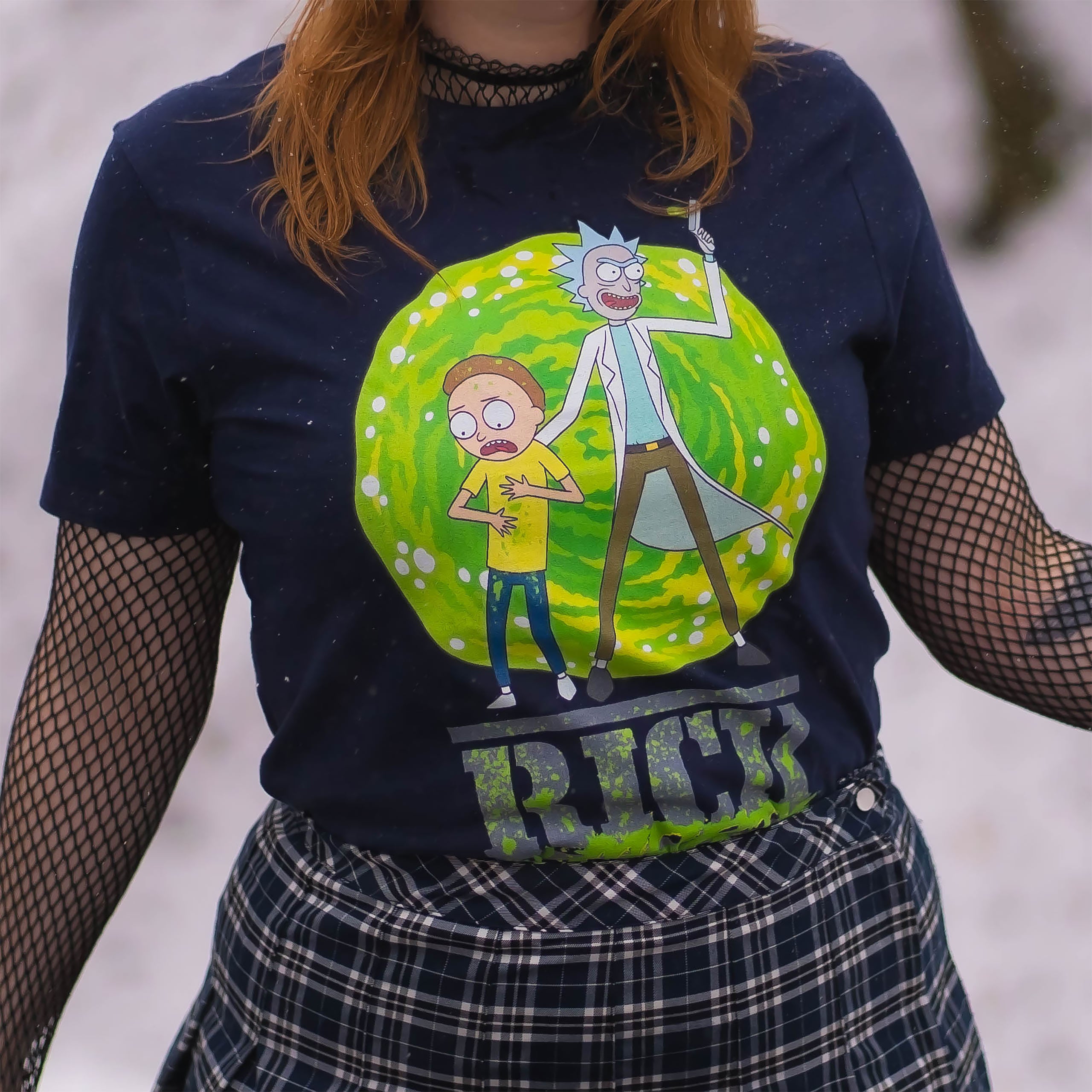Image produit Rick et Morty - T-shirt Portal bleu
