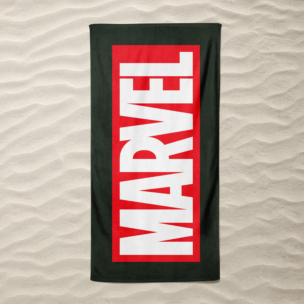 Image produit Marvel - Serviette de bain Logo noir