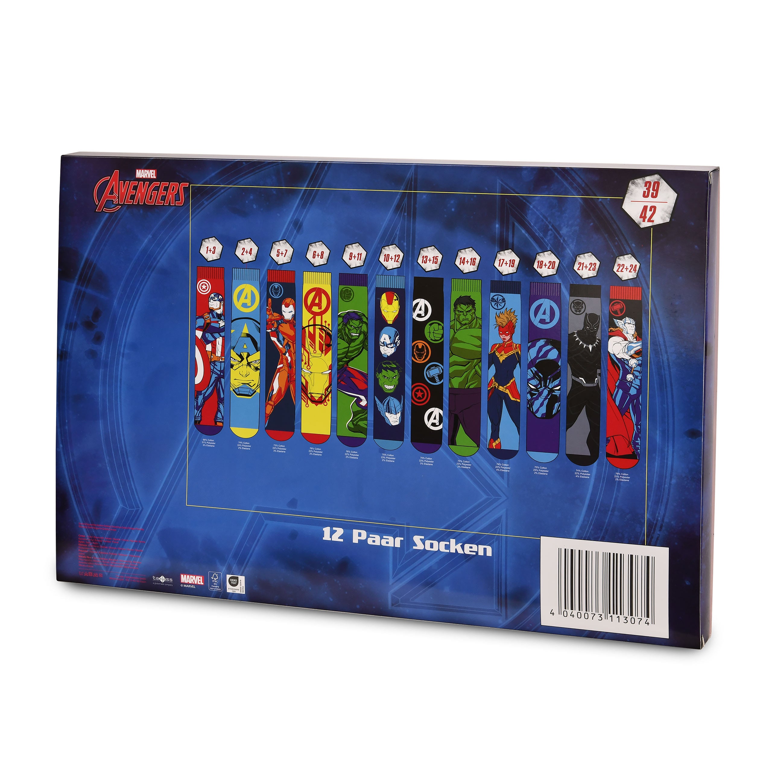 Image produit Avengers - Calendrier de l'Avent Chaussettes