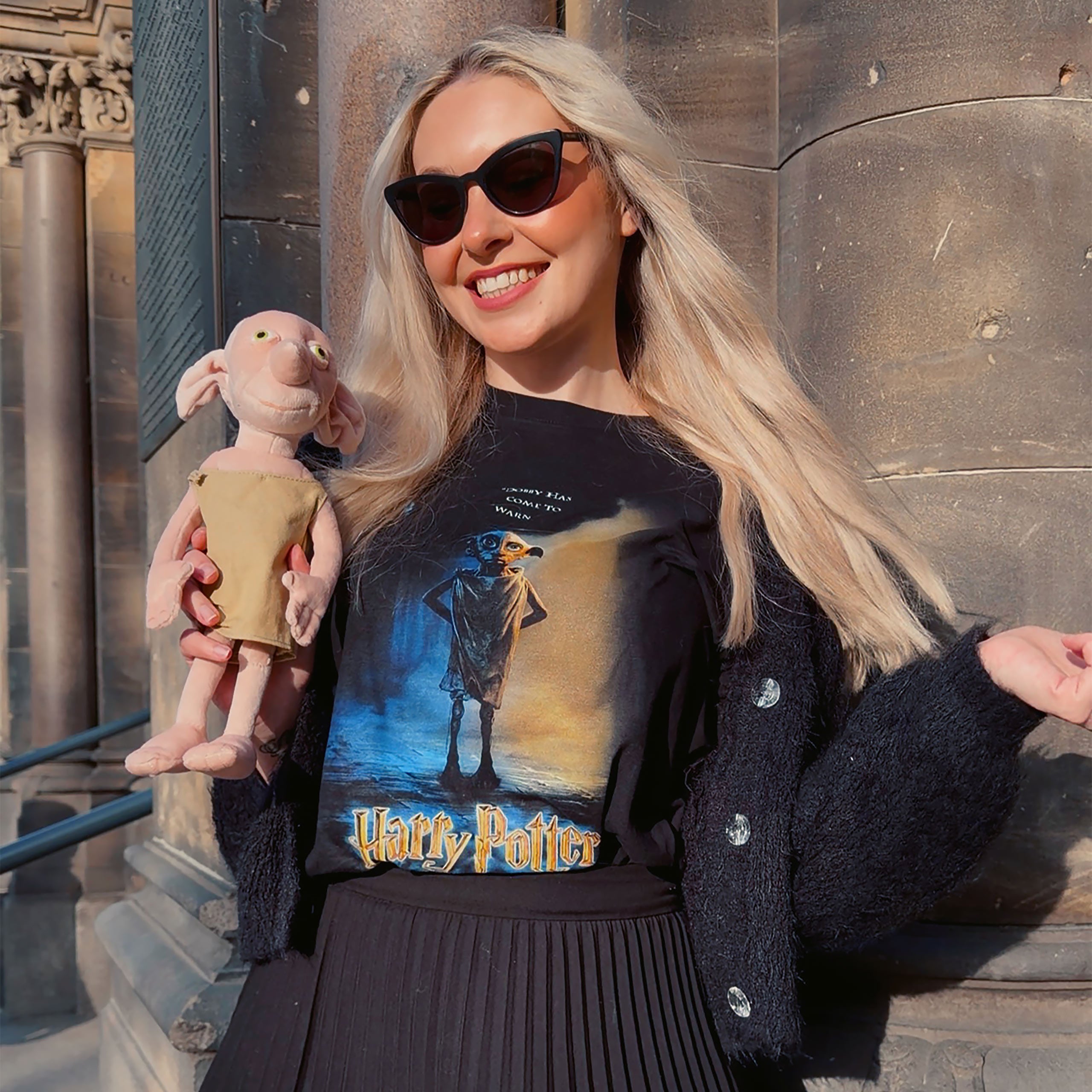 Image produit Harry Potter - T-shirt Poster Dobby noir