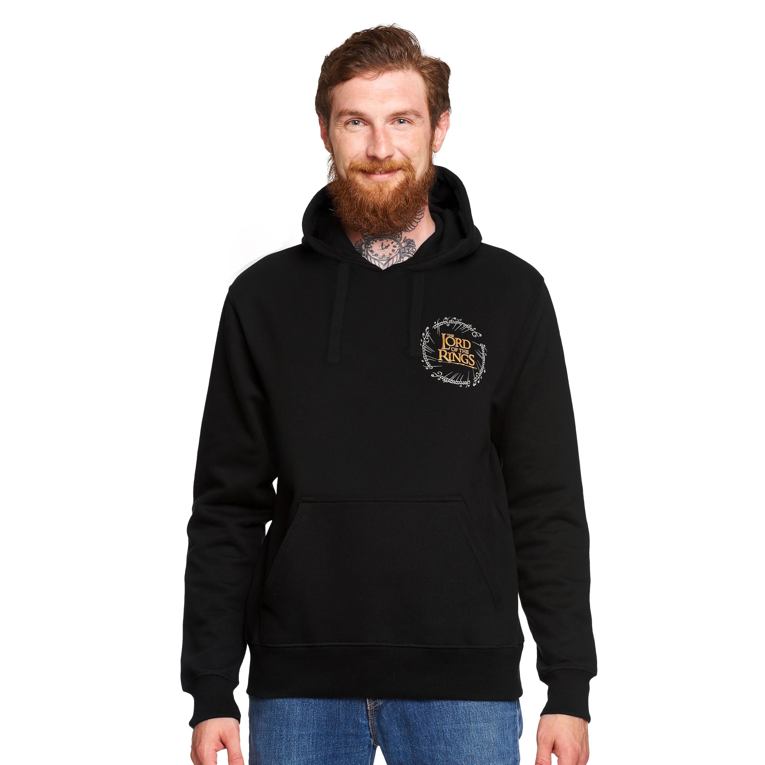 Image produit Seigneur des Anneaux - Sweat à capuche noir avec carte de la Terre du Milieu