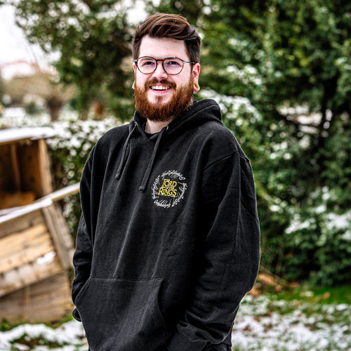 Image produit Seigneur des Anneaux - Sweat à capuche noir avec carte de la Terre du Milieu