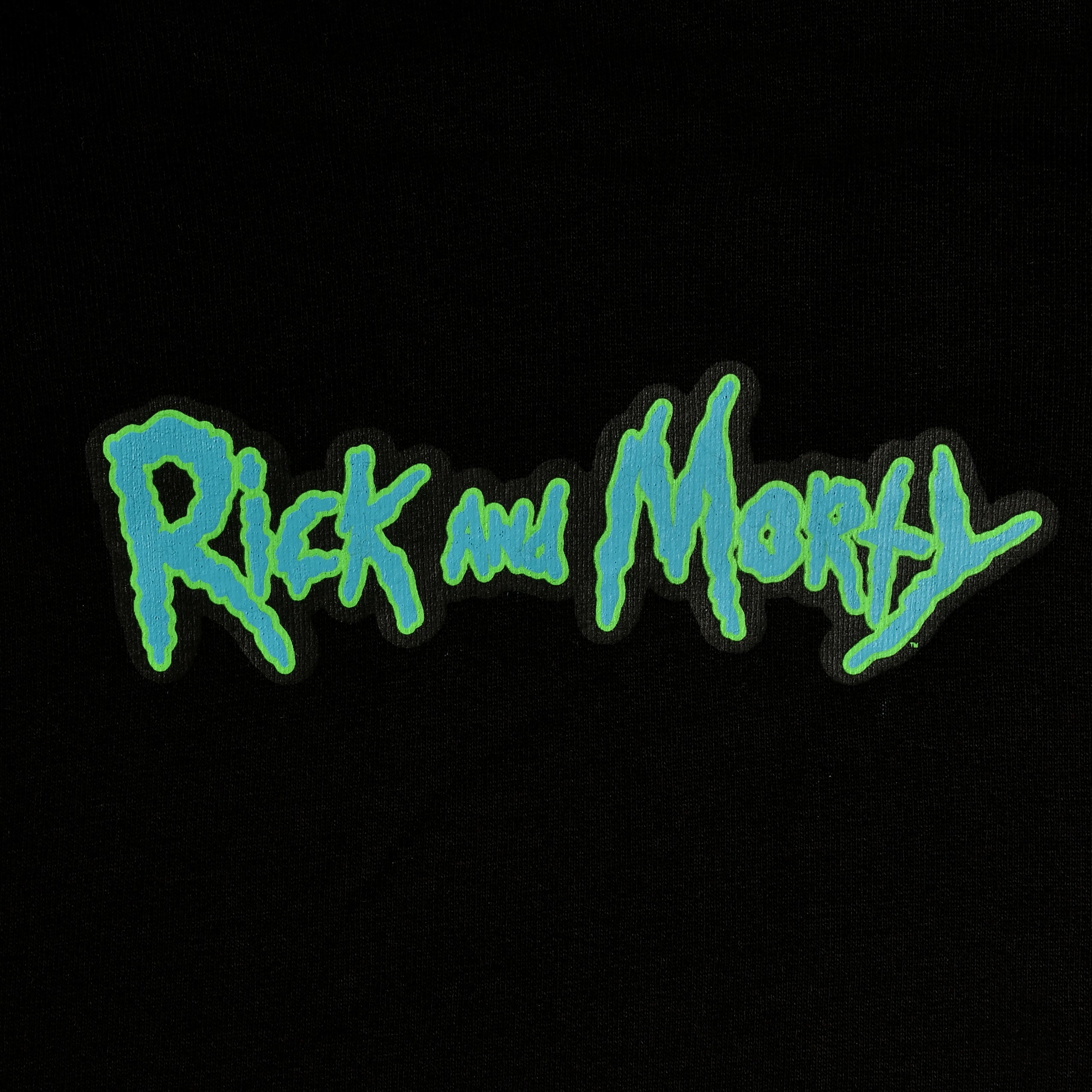 Image produit Rick et Morty - Sweat à capuche Portal Boyz phosphorescent noir