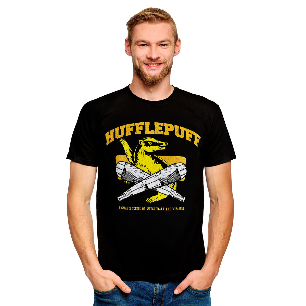Image produit T-shirt noir du collège Quidditch Hufflepuff - Harry Potter