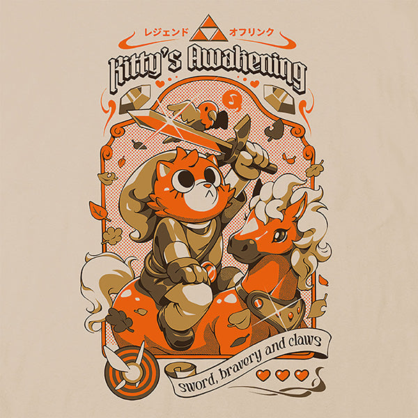 Image produit Ilustrata - T-shirt Kitty's Awakening beige