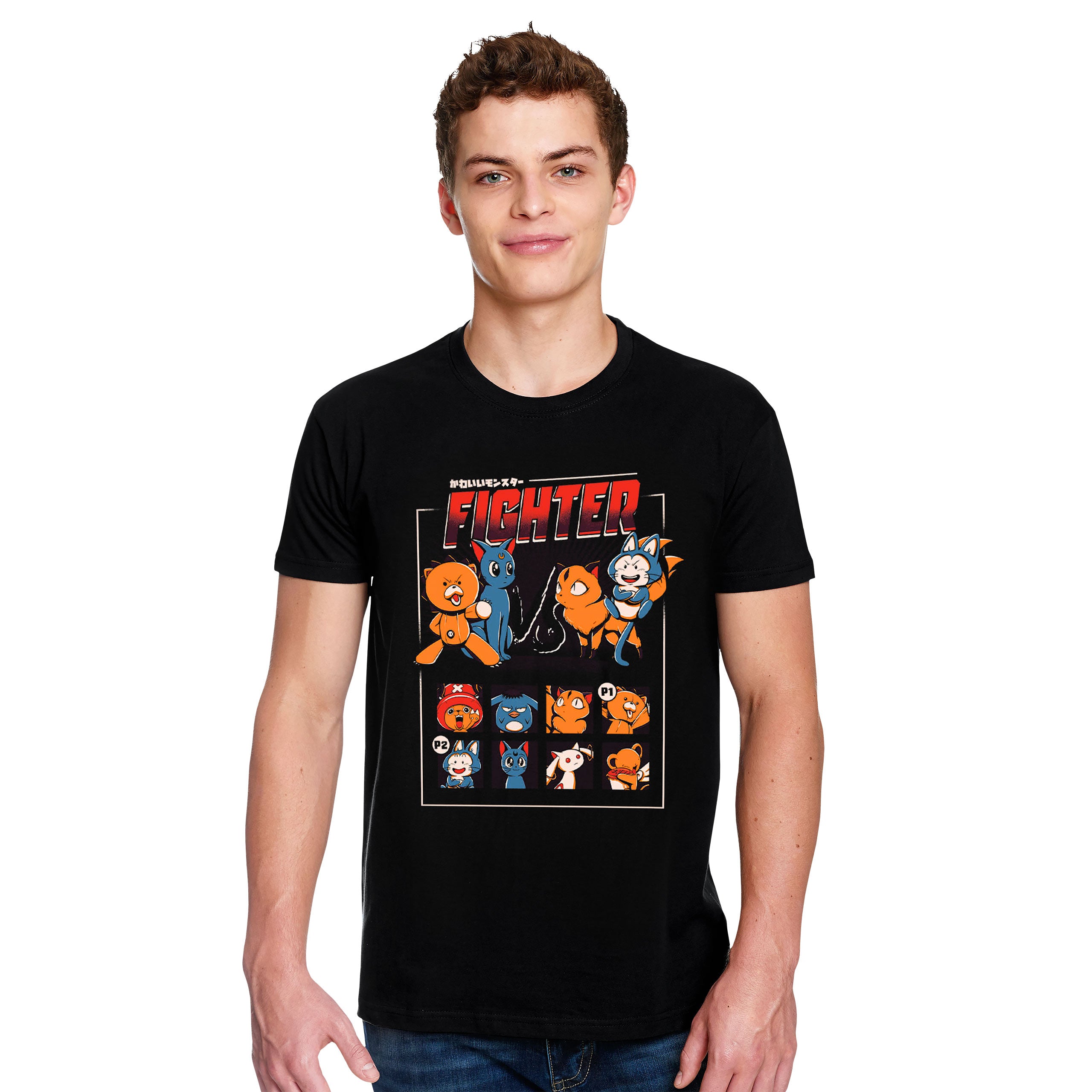 Image produit Ilustrata - T-shirt Anime Fighter noir