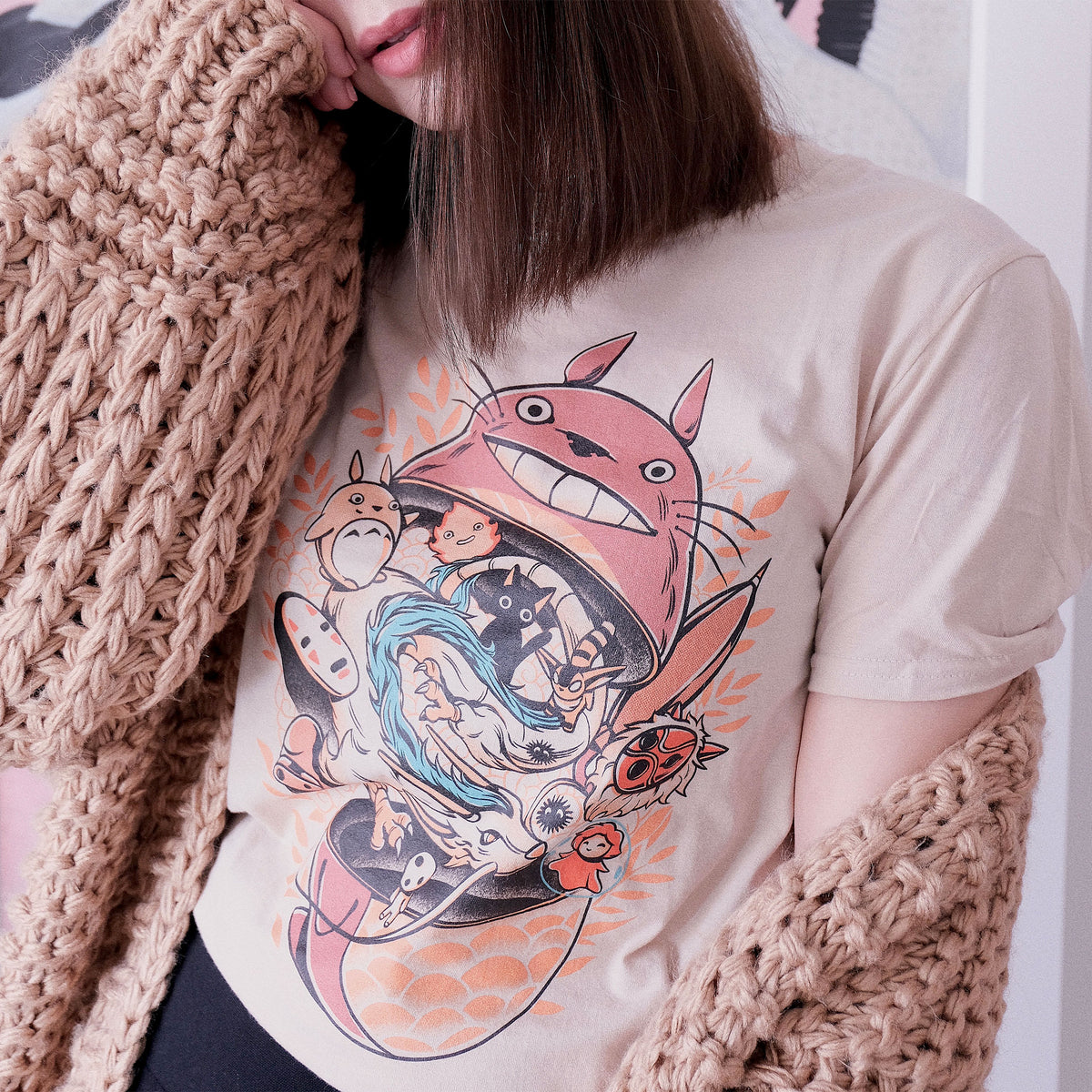 Image produit Ilustrata - T-shirt beige My Neighbour Matrjoschka