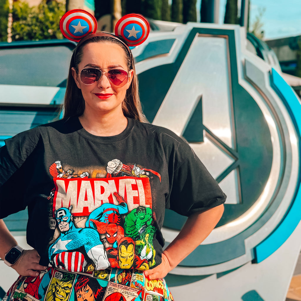 Image produit T-shirt noir des super-héros de Marvel Comics