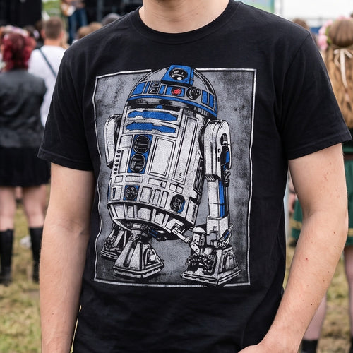 Image produit Star Wars - T-shirt portrait R2D2 noir