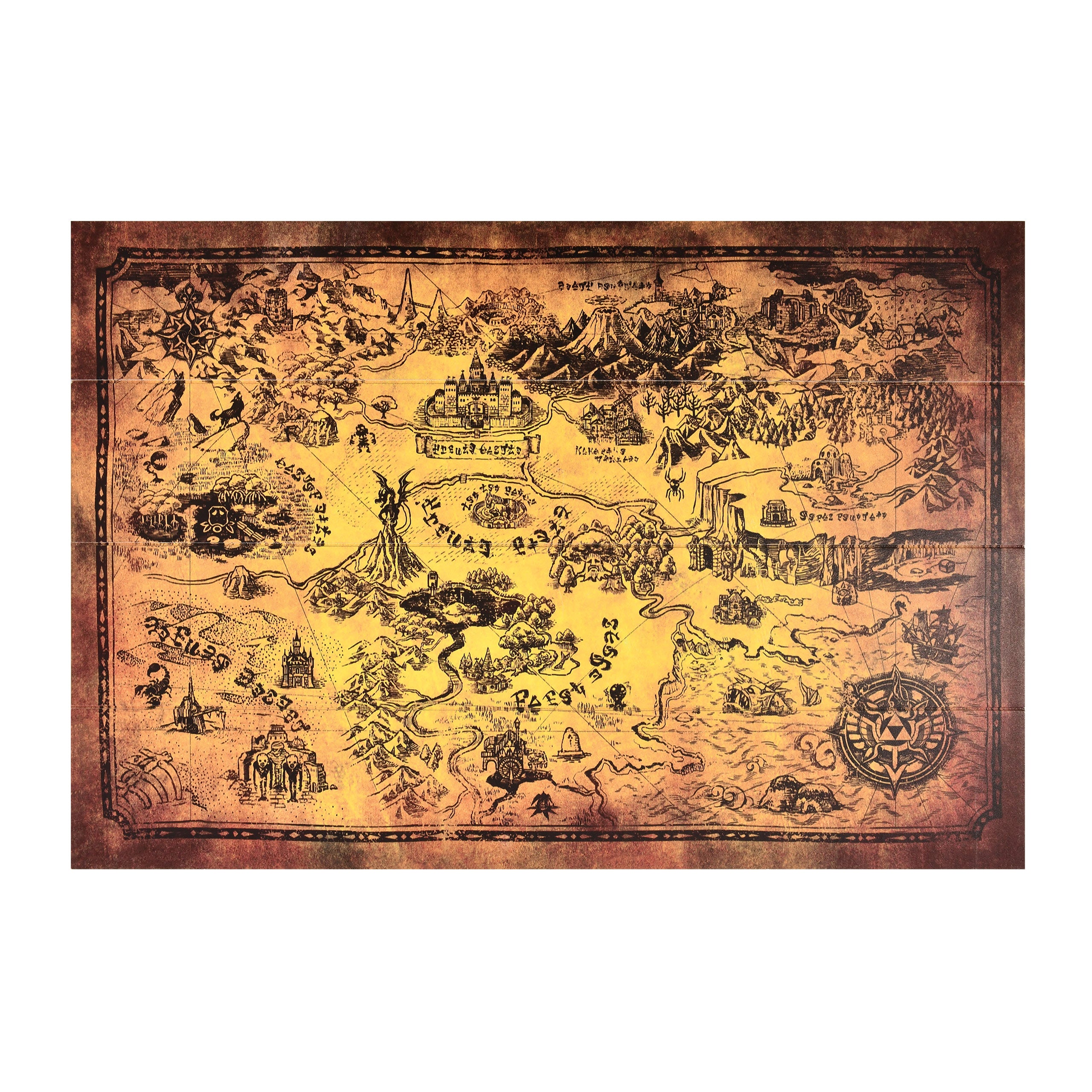 Product image Zelda - Hyrule Map Wooden Wall Art