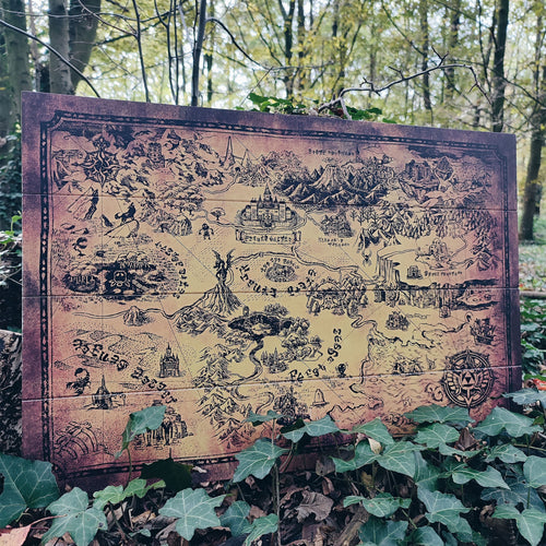 Image produit Zelda - Carte de Hyrule Tableau Mural en Bois