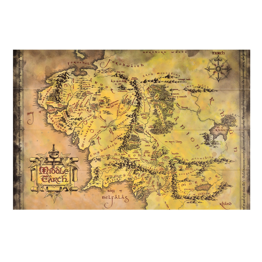 Image produit Seigneur des Anneaux - Carte de la Terre du Milieu sur Bois