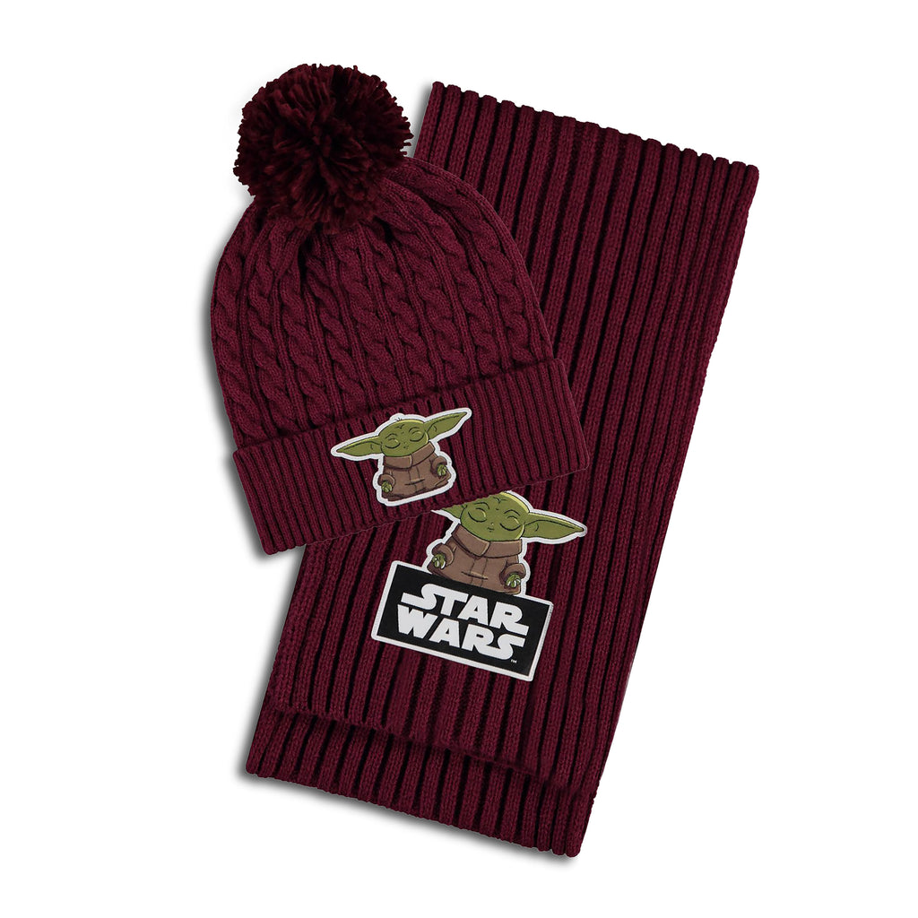 Image produit Bonnet Grogu avec pompon et écharpe - Star Wars The Mandalorian