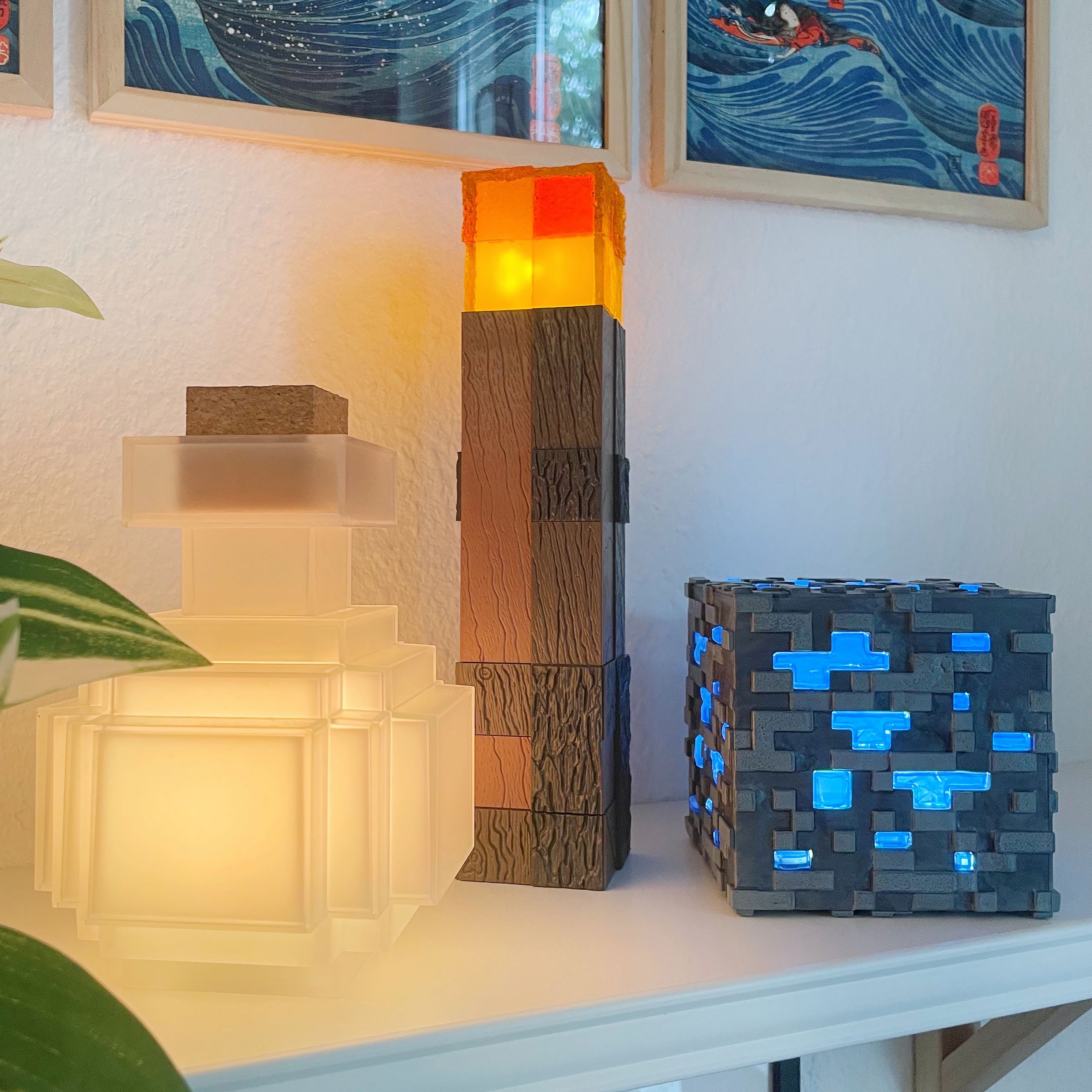 Image produit Minecraft - Lampe de table en minerai de diamant