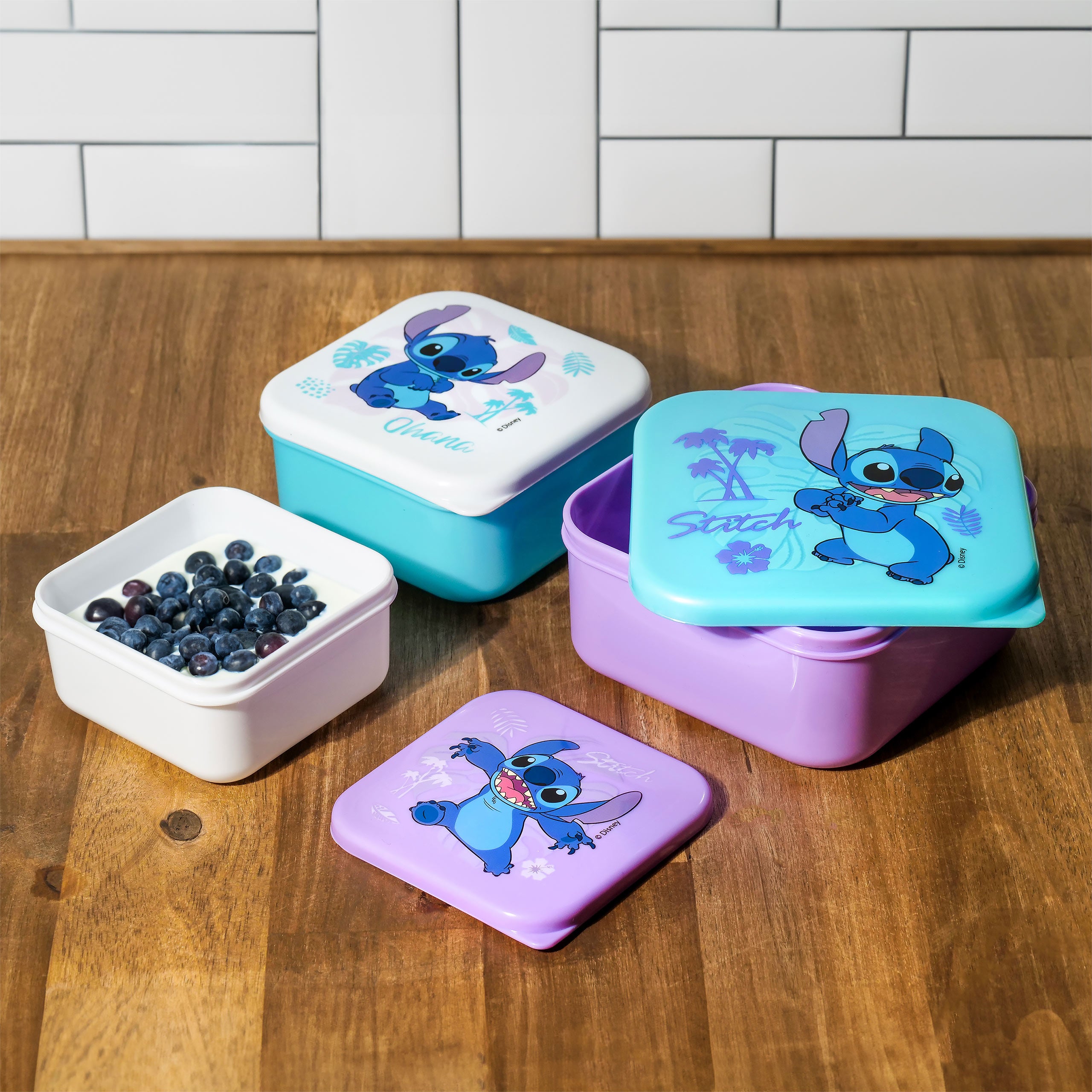 Image produit Stitch Lunchbox Set de 3 - Lilo & Stitch