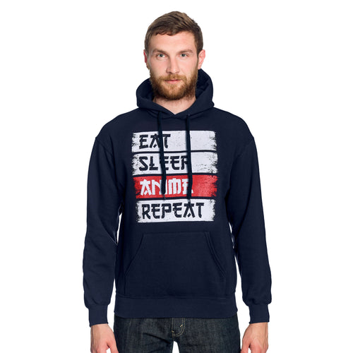 Image produit Sweat à capuche Daily Routine pour les fans d'Anime bleu